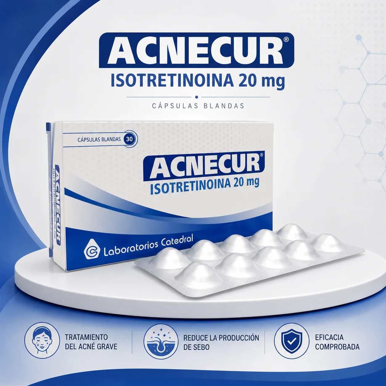 ACNECUR – Isotretinoína 20 mg