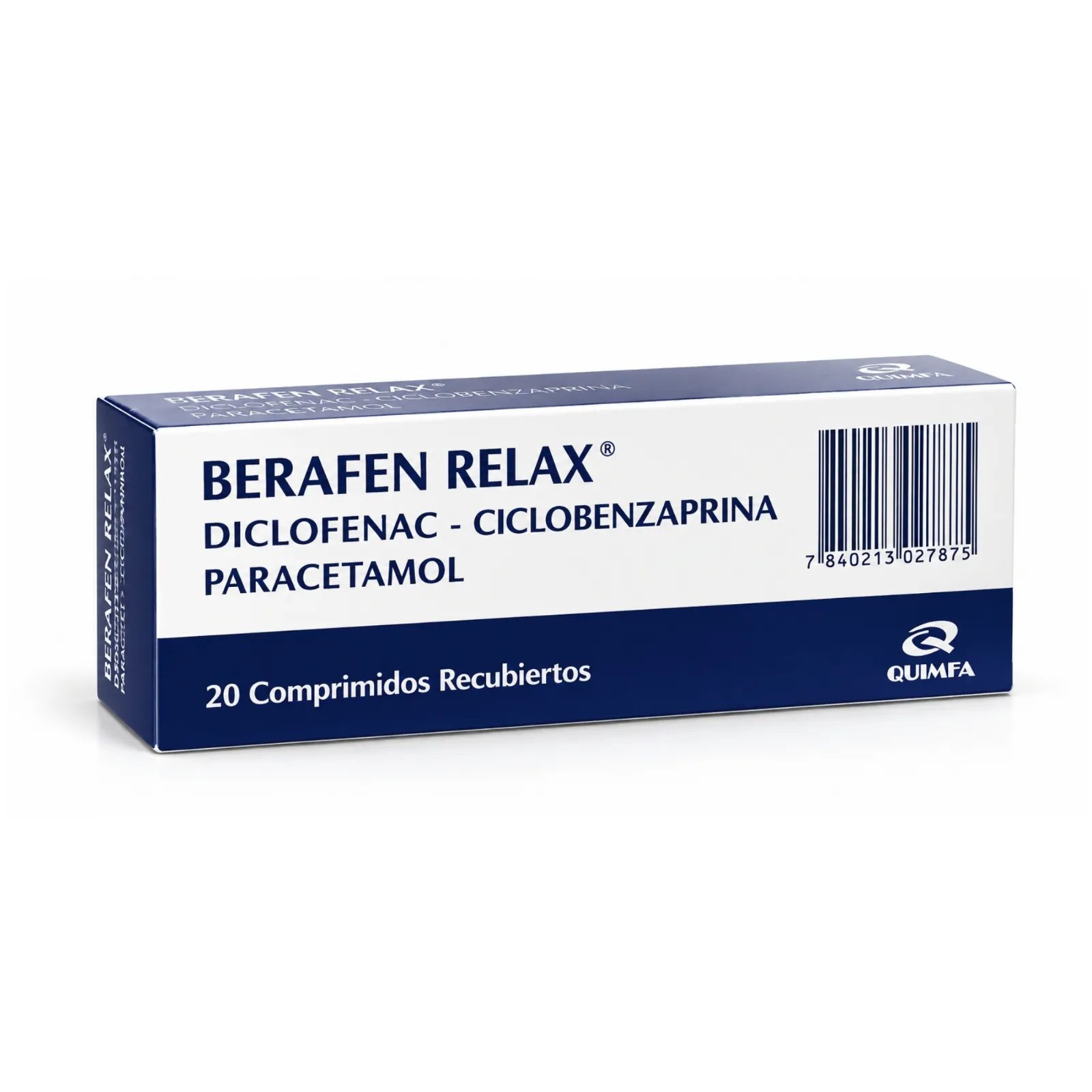 Berafen Relax – Diclofenac + Ciclobenzaprina + Paracetamol