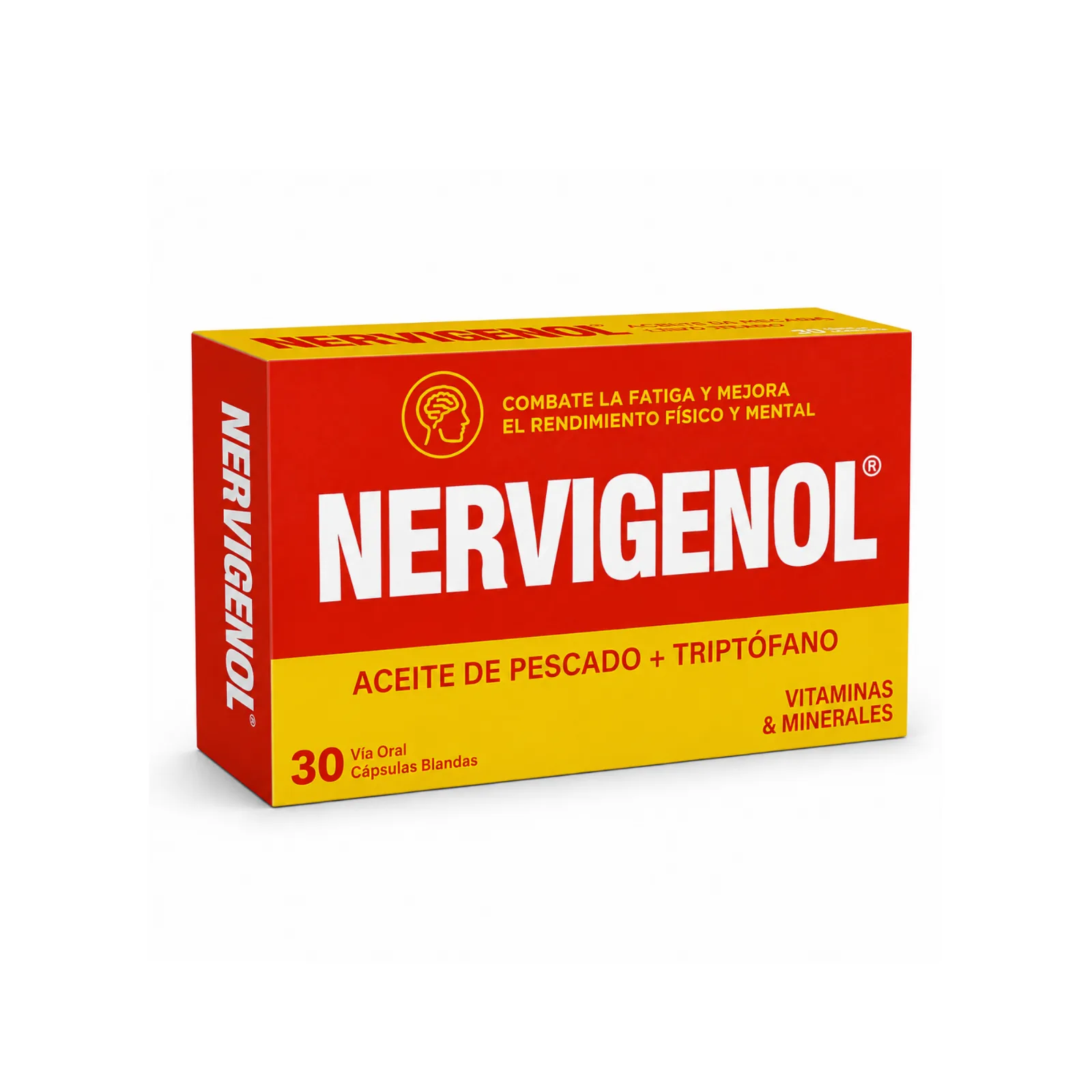 Nervigenol – Aceite de Pescado + Triptófano, Vitaminas y Minerales