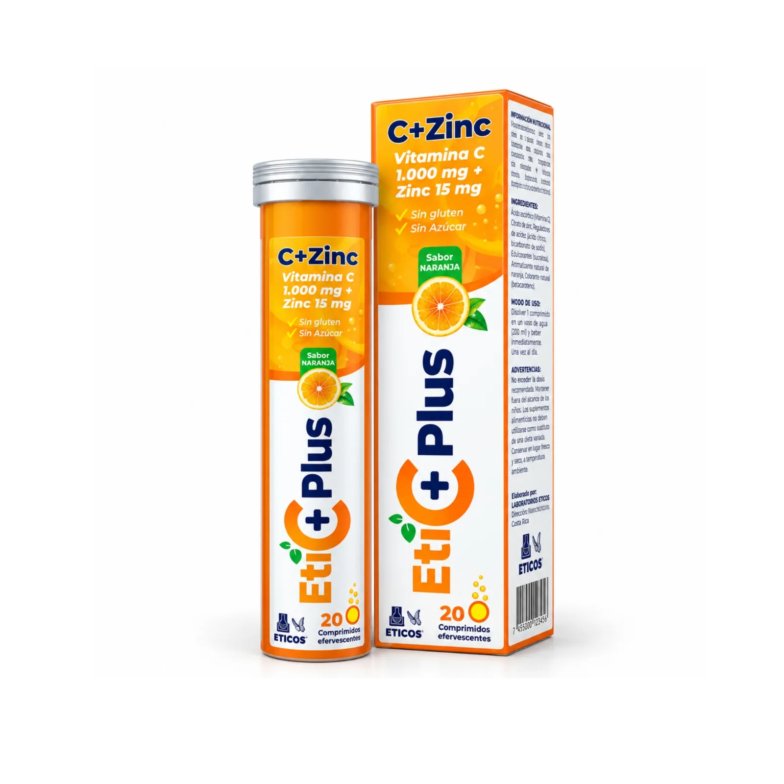 Eti C Plus C + Zinc – Vitamina C 1.000 mg + Zinc 15 mg