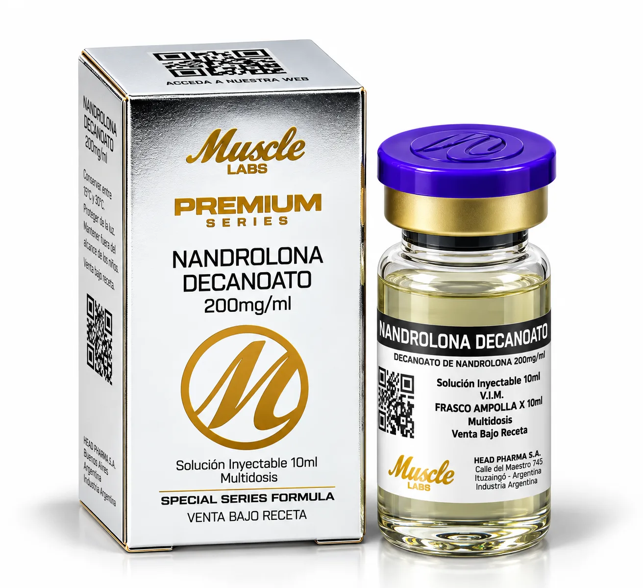 NANDROLONA DECANOATO 200 mg/mL – MUSCLE LABS PREMIUM SERIES – 10 mL